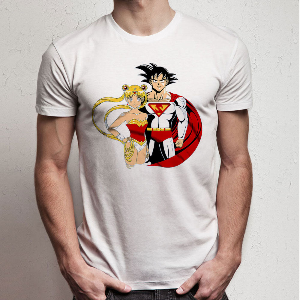 Wonder Women Superman Sailor Moon Goku Men S T Shirt BlacksWhite