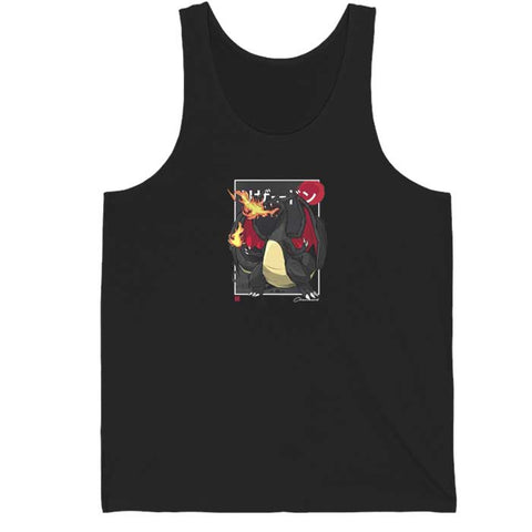 pokemon Charizard evolution art MAN TANK TOP