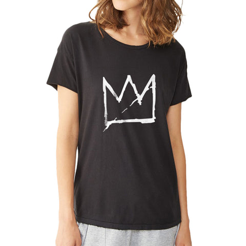 Basquiat Crown Jean Michel Basquiat Graffiti Street Art Andy Warhol Aesthetic Streetwear Tumblr Women'S T Shirt