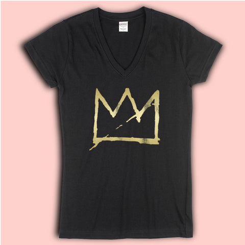 Basquiat Crown Jean Michel Basquiat Women'S V Neck