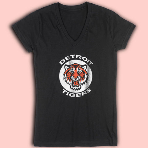 Detroit Tigers Baseball Logo Women'S V Neck