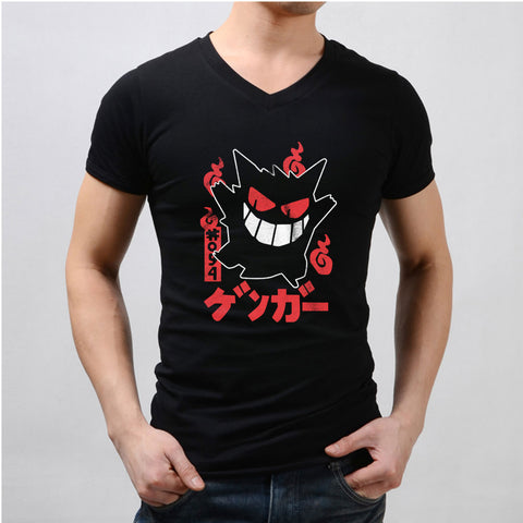 Gengar Pokemon Mega Gengar Men'S V Neck