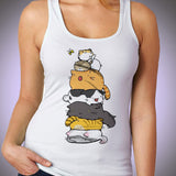 Kawaii Cat Women'S Tank Top