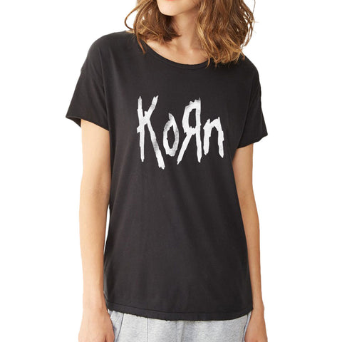 Korn Metal Rock Music Logo Women'S T Shirt