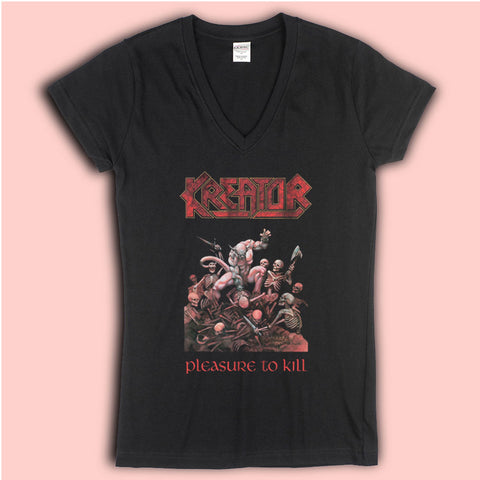 Kreator Pleasure To Kill Women'S V Neck