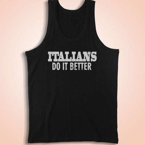 Madonna Italians Do It Better Black Print Copy Woman Singer Men'S Tank Top