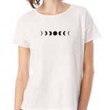 Moon Phase Printed Women'S T Shirt