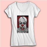 Pennywise The Dancing Clown It Stephen King We All Float Down Here Horror Women'S V Neck