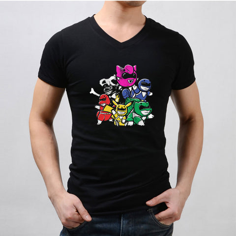 Pokemon Power Ranger Men'S V Neck