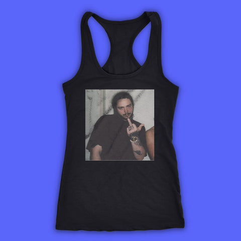 Post Malone Middle Finger Women'S Tank Top Racerback