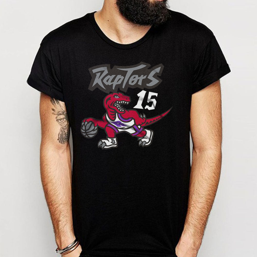 Toronto Raptors Vince Carter 15 Logo Jersie Men'S T Shirt – BlacksWhite