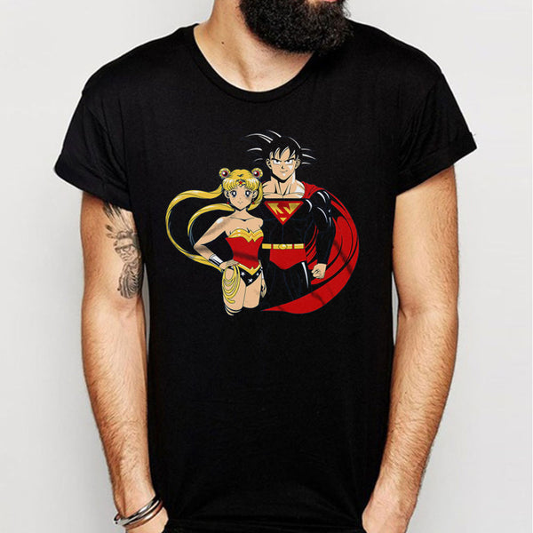 Wonder Women Superman Sailor Moon Goku Men S T Shirt BlacksWhite