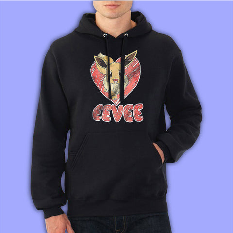 Pikachu Pokemon Eevee Evolution Men'S Hoodie