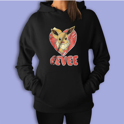 Pikachu Pokemon Eevee Evolution Women'S Hoodie