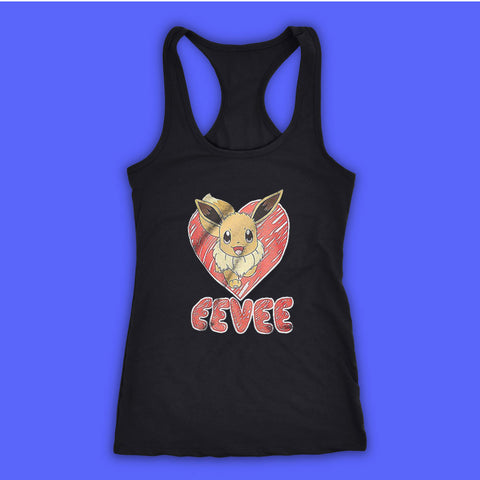 Pikachu Pokemon Eevee Evolution Women'S Tank Top Racerback