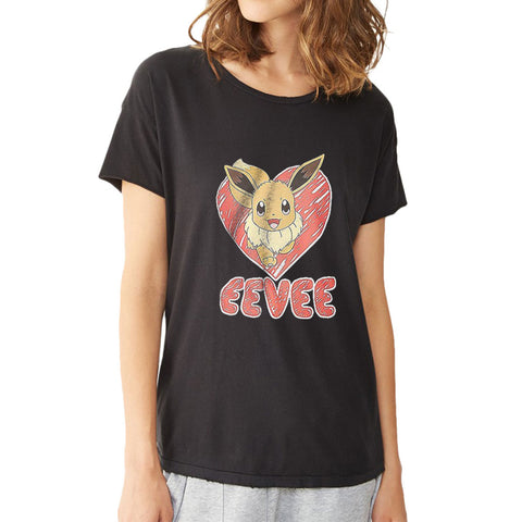 Pikachu Pokemon Eevee Evolution Women'S T Shirt