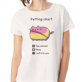 Pusheen Petting Chart My Cat Agrees With You Women'S T Shirt